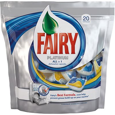 Засіб для посудомийних машин Fairy Platinum All in 1 20 шт