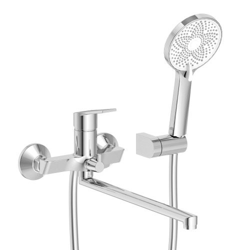 Смеситель для ванны Imprese WITOW L-излив 350 мм, з душовым гарнитуром, хром