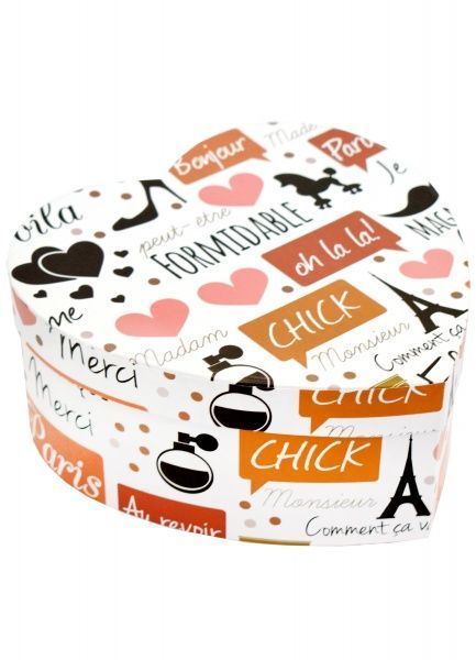 Коробка подарочная в виде сердца Paris 17,3х17,3х8 см