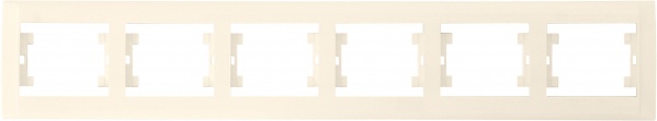 Рамка шестимісна Makel Defne горизонтальна кремовий 42010706