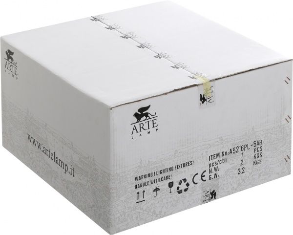 Люстра потолочная Arte Lamp Martin 5xE14 античная бронза A5216PL-5AB 