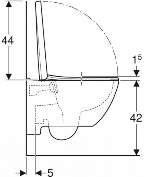 Унітаз підвісний Geberit MODO Round Rimfree 502.939.00.1, закрита форма, з швидкоз'ємним сидінням soft-close