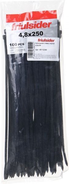 Стяжка кабельная Другое 4,8x250 мм 100 шт. черный 