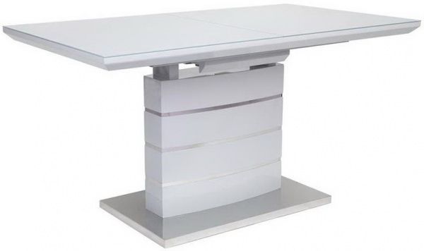 Стіл обідній Скайлайн DT8053 1400/1800х800х760 світло-сірий глянець 