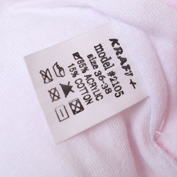 Шапочка детская для девочки Luna Kids р.36 белый с розовым 2105 