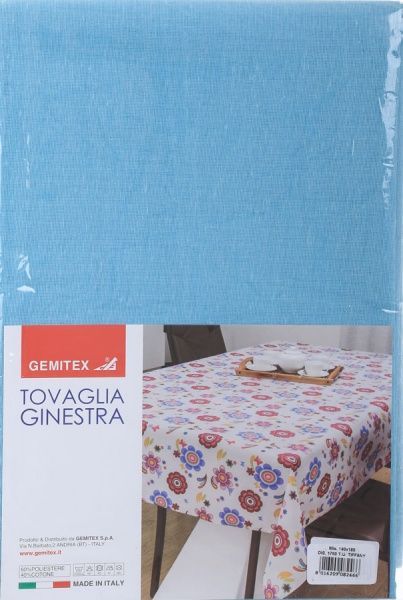 Скатертина Ginestra 140x180 см блакитний Gemitex 