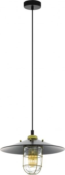 Подвес Eglo Gleaston 49929 1x60 Вт E27 черный/золото 
