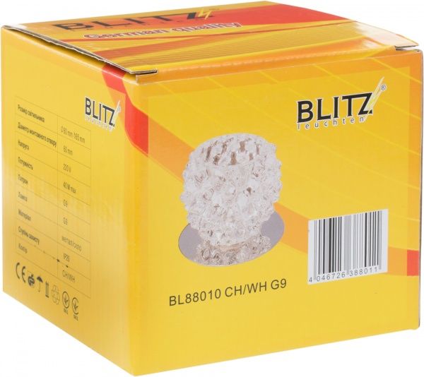 Светильник точечный Blitz G9 серый/прозрачный BL88010 CH/WH G9 
