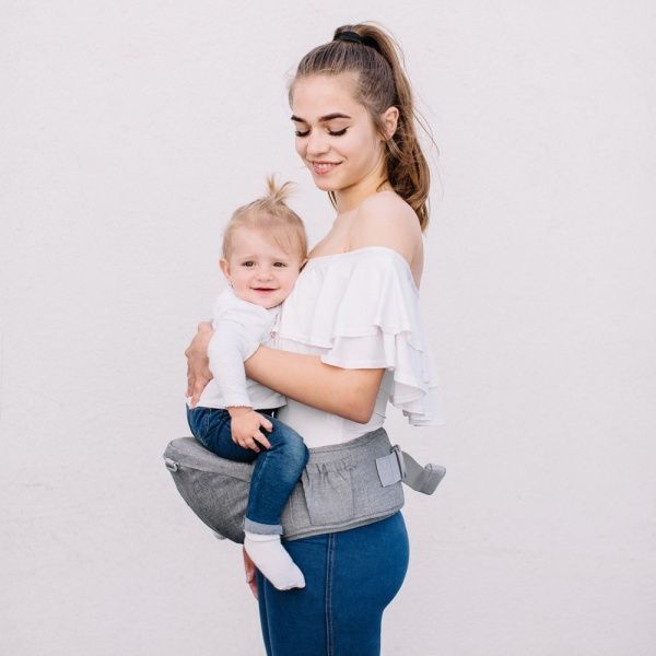 Рюкзак-кенгуру Хипсит 6 в 1 Love & Carry серый LC701 