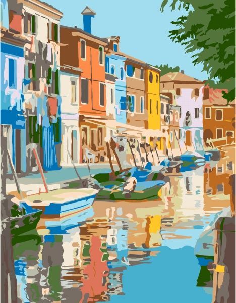 Картина по номерам Город на воде 35х45 см Rosa Start 