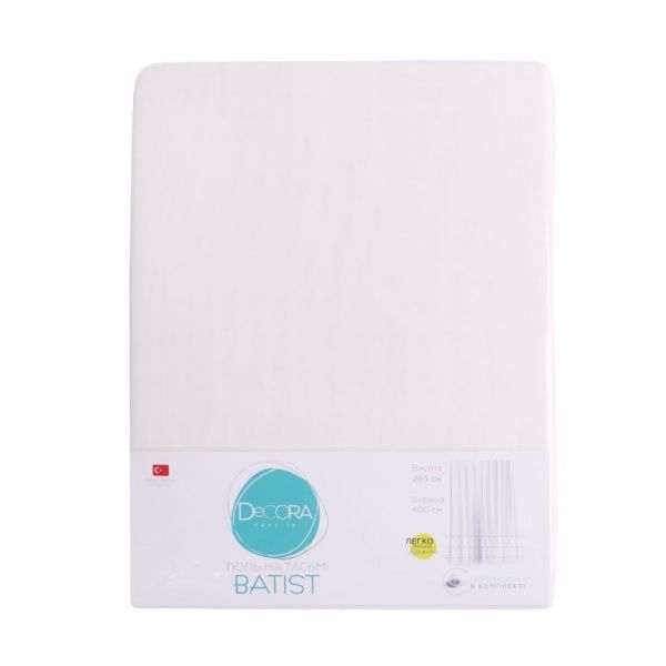 Тюль Batist 400х285 см білий Decora textile