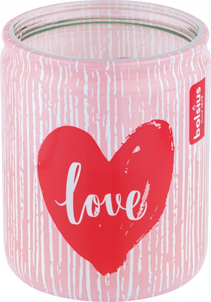Свеча в стакане Bolsius Love 82/68, аромат ваниль 