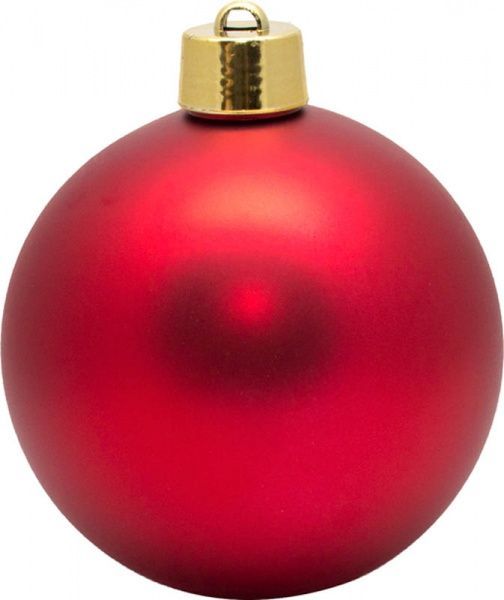 Куля пластикова Девілон d200 однотонна матова червоний