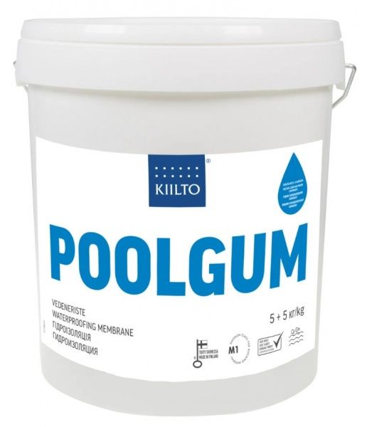 Мастика гідроізоляційна Kiilto Poolgum двокомпонентна 10 кг 