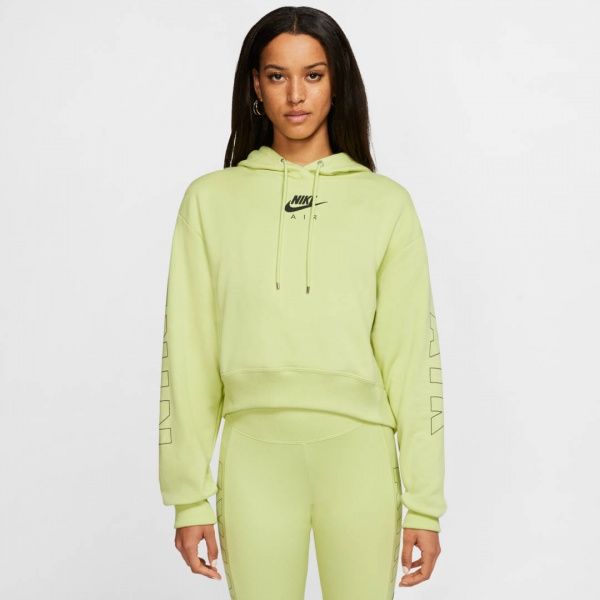 Джемпер Nike W NSW AIR HOODIE FLC BB CJ3082-367 р. M салатовий