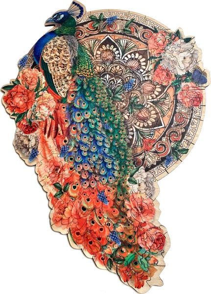 Пазл дерев'яний Граційний павич 320х420 мм ZABAVA 