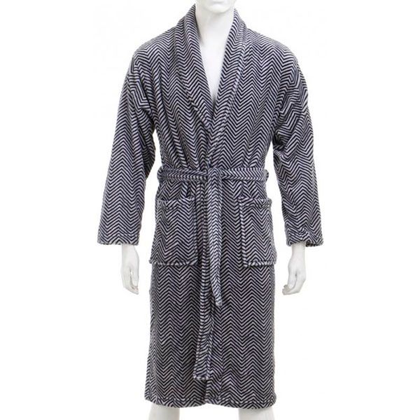 Халат мужской La Nuit Геометрия S серый