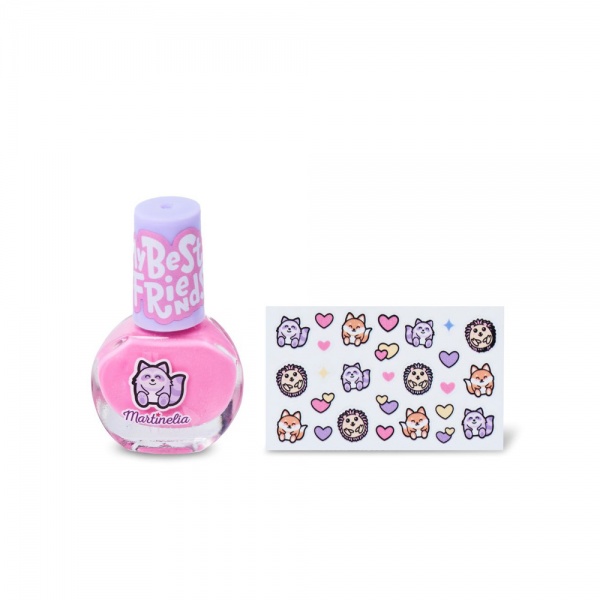 Набор детской декоративной косметики Martinelia Лак и наклейки для ногтей Мои лучшие друзья 11985
