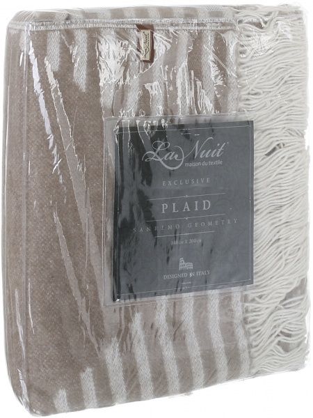 Плед Sanremo геометрія 140x200 см бежевий La Nuit 