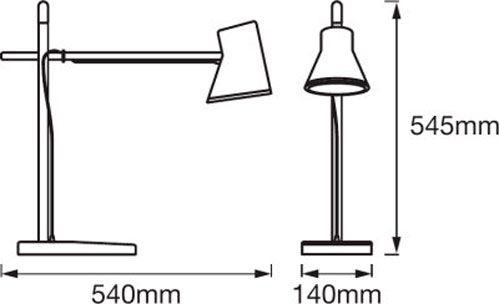 Настольная лампа офисная Osram Panan Alu USB 6.5 Вт черный 