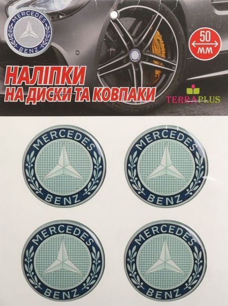 Наліпка TERRAPLUS на ковпаки та диски Mercedes 50 мм
