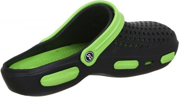 Сабо DreamStan Крокс р.45 чорний із салатовим