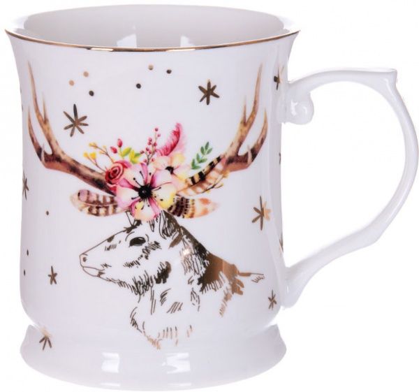 Чашка для чая Рождественский олень 400 мл 924-449 Lefard