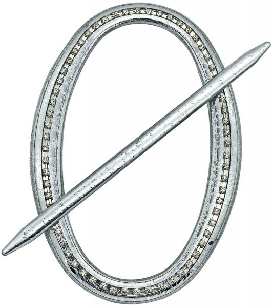 Декор Овал Элит 180х125 мм мокрое серебро D0003-2а MISLT