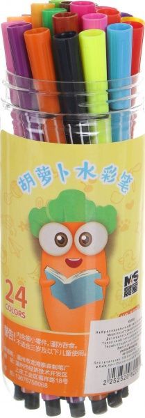 Набір фломастерів акварельних 24 кольори Морковка помаранчевий колір