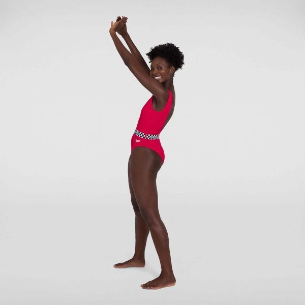 Купальник Speedo BELTED_DEEP_U-BK_1PC_AF 8-12363F338 р.40 красный