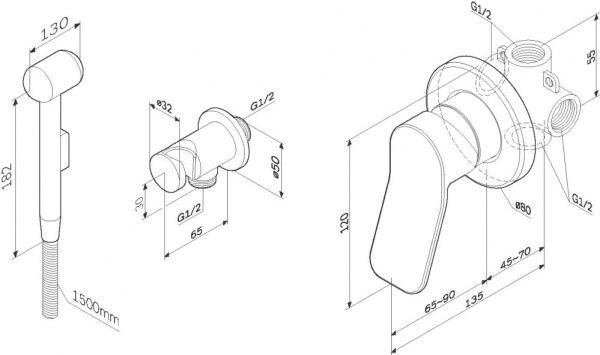 Гігієнічний душ AM.PM X-Joy F40H85A00