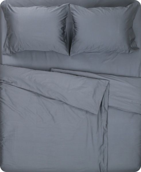 Комплект постільної білизни Mono green D сімейний зелений La Nuit 