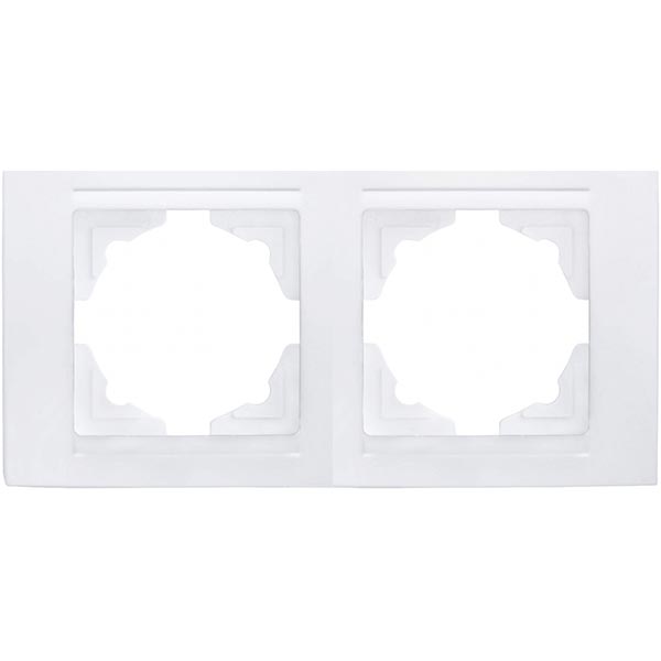 Рамка двомісна Gunsan Moderna універсальна білий MD 29 11 141