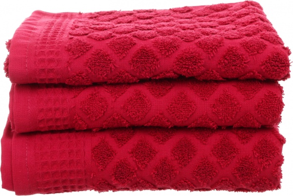 Рушник махровий Nora 50x90 см бордовий 