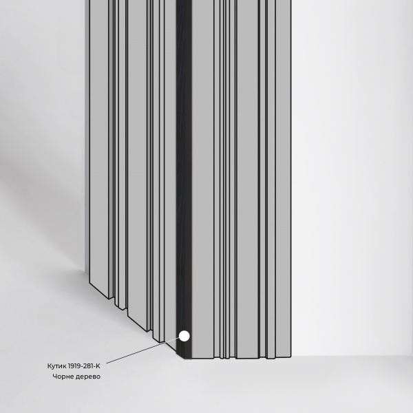 Уголок MARCO decor 1919-281-К черное дерево 19х19х2900 мм