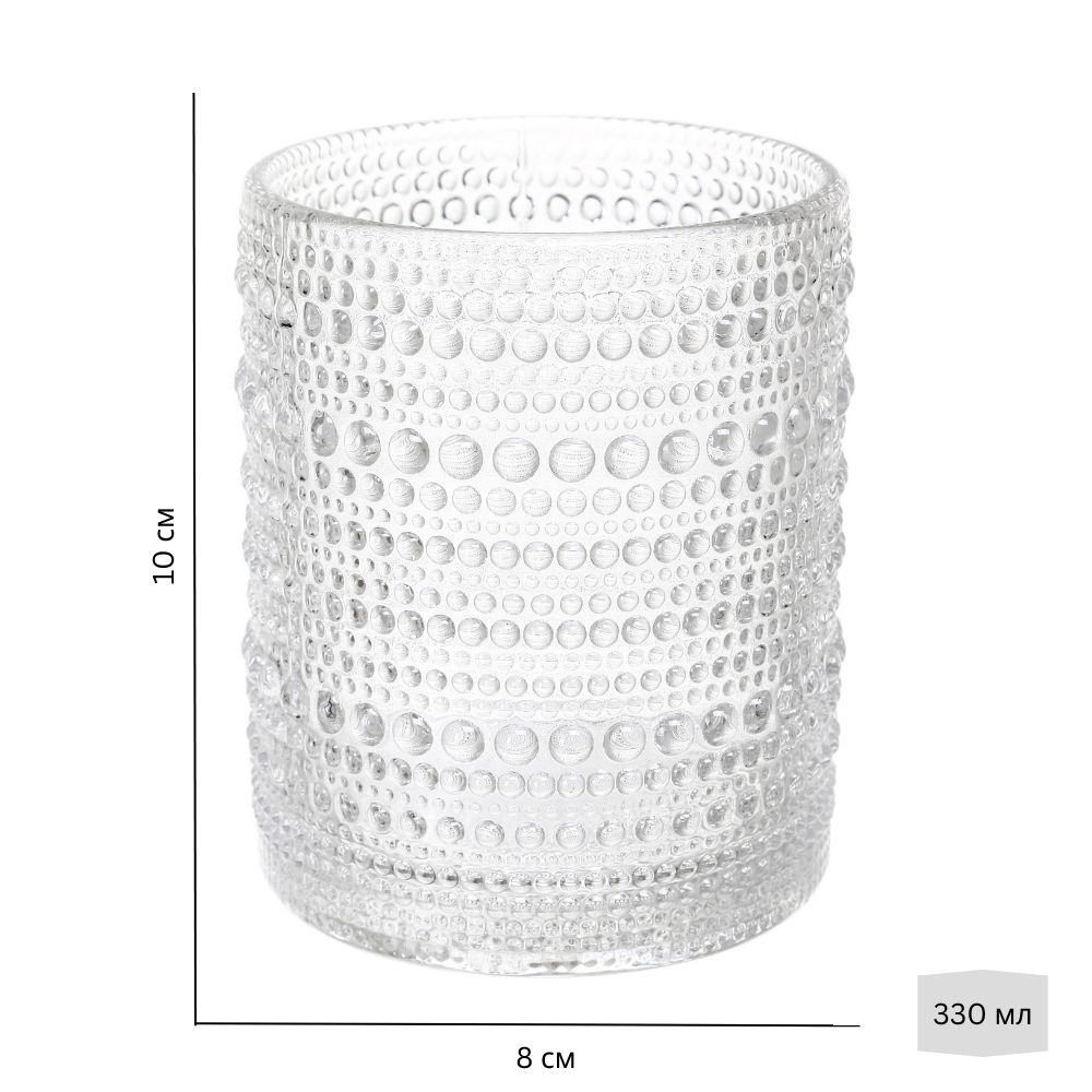 Стакан низкий Fiora Bubble Clear 330 мл 1 шт.