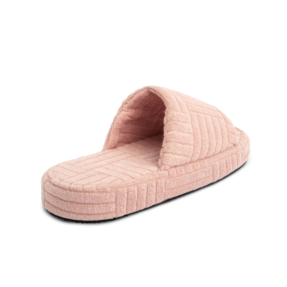 Тапки домашние Twins HS махровые на платформе 12687 р.38/39 пудровый