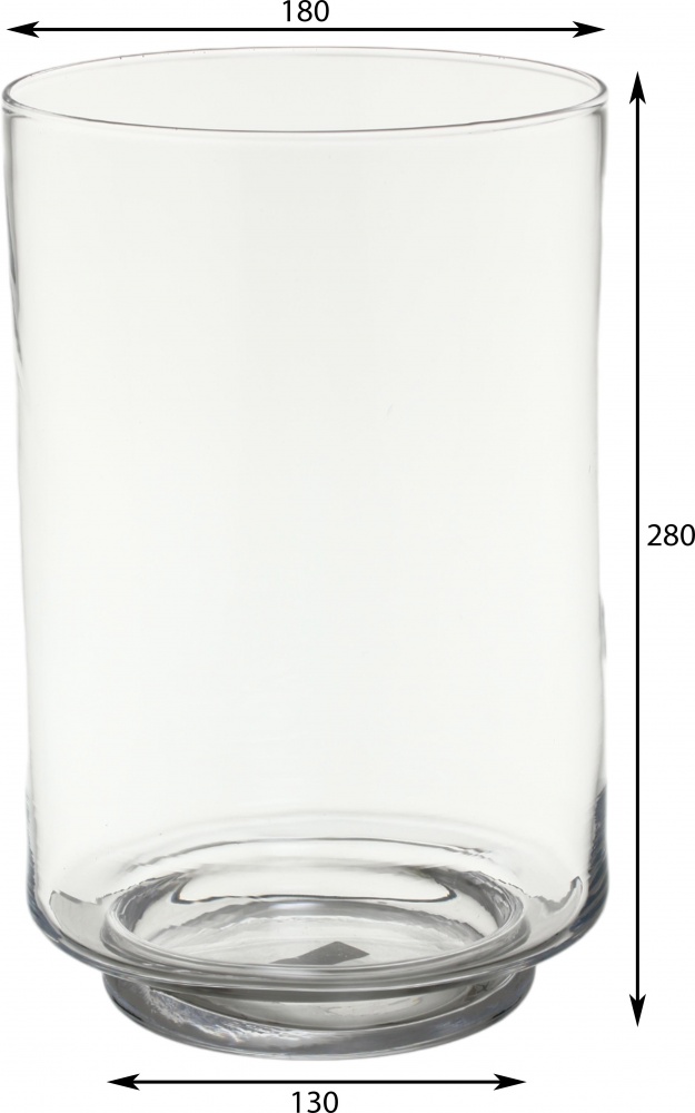 Ваза скляна Wrzesniak Glassworks Straight 28 см прозора 17-9507A