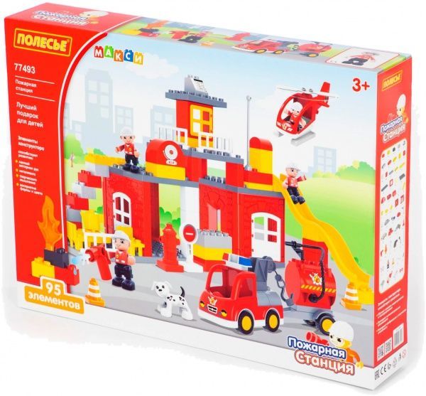 Конструктор строительный Полесье Пожарная станция 77493