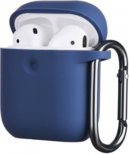 Чохол для навушників 2E для Apple AirPods Pure Color Silicone 3.0 мм Navy blue (2E-AIR-PODS-IBPCS-3-NV) 