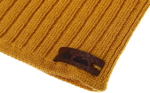 Шапочка детская для мальчика Luna Kids р.52 горчичный 2225 