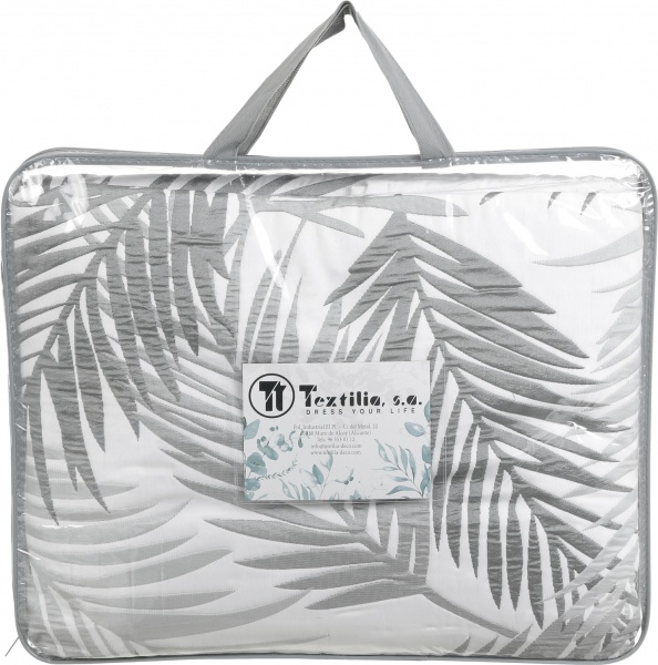 Покривало Guadalest C8 235x270 см Textilia білий із сірим 