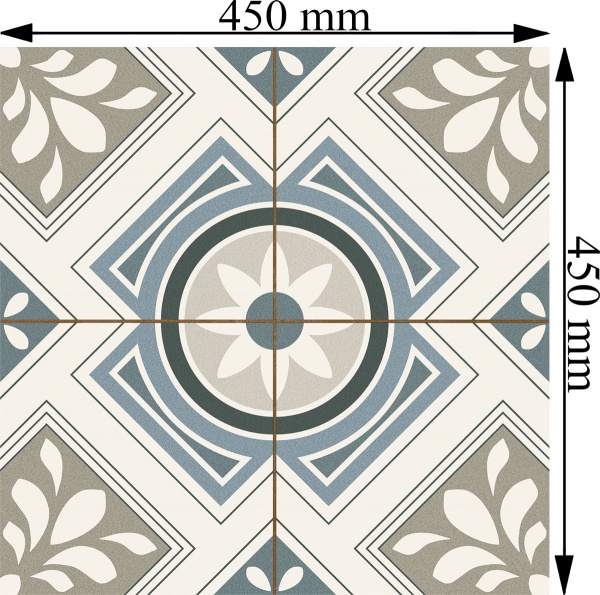 Плитка PERONDA Borneo Grey 45x45 