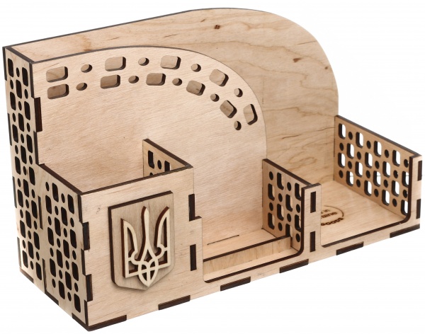 Органайзер настольный Моя страна 27,2x16,4x10,2 см с подставкой для телефона дерево Nice goods