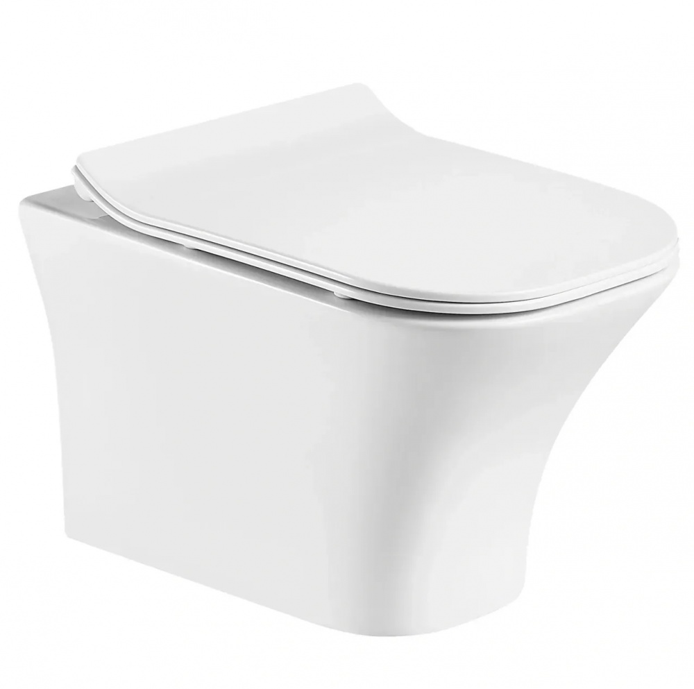 Унітаз підвісний VOLLE LOBO Rimless 49*34*36см, сидіння Duroplast slow-closing