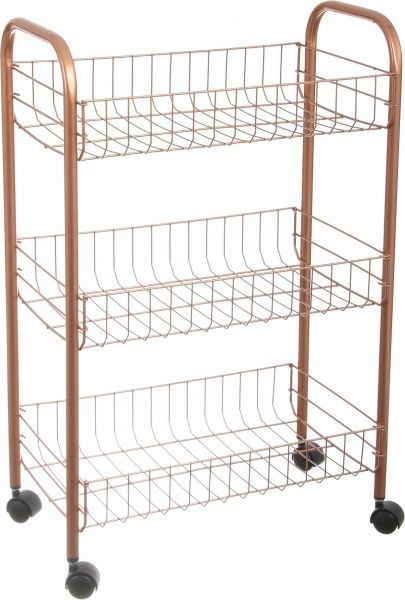 Этажерка 3-х уровневая COPPER 640x410x260 мм медный 