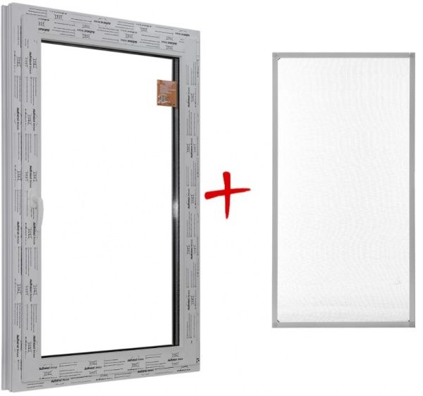 Окно поворотно-откидное ALMplast Delux 70 800x1200 мм правое + москитная сетка 