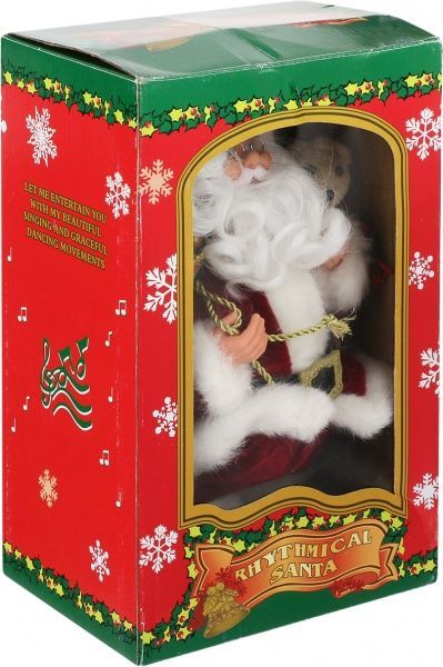 Декоративная фигура Дед Мороз с подарками и медведем 25 см