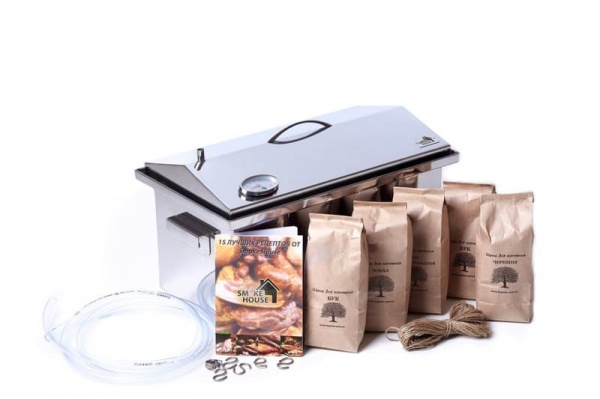 Коптильня Smoke House L DeLux з термометром 