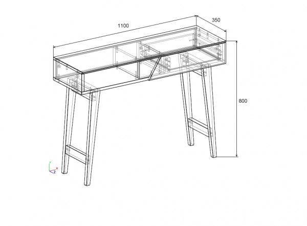 Столик туалетный Луч Ницца нимфея альба 